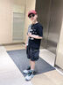 G.DUCK HELLO男童夏裝套裝2025新款兒童裝中大童酷帥氣運動(dòng)薄款男孩夏季夏款潮 黑色套裝 120 cm 曬單實(shí)拍圖