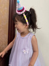 瑪米瑪卡 MOMOCO女童夏裝連衣裙夏季新款透氣時(shí)尚無(wú)袖連衣裙 紫色  105  曬單實(shí)拍圖
