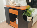 禮想木實(shí)木茶幾客廳可移動(dòng)升降邊幾沙發(fā)側邊矮柜書(shū)房桌邊書(shū)本零食收納柜 【升降/旋轉/移動(dòng)】胡桃+黑色70*30*（60~75）CM 曬單實(shí)拍圖