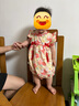 優(yōu)奇嬰兒衣服女寶寶夏季薄款無袖包屁衣嬰兒滿月服女童紅色喜慶周歲服 曬單實(shí)拍圖