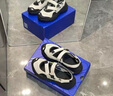 FILA FUSION斐樂瑪麗珍涼鞋女鞋夏涼拖魔術(shù)貼海螺沙灘鞋子 微白/黑-WB 39 曬單實拍圖
