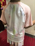優(yōu)優(yōu)1點(diǎn)（Yoyo one）女童套裝兒童夏季冰絲網(wǎng)球速干訓練服女孩短袖跑步運動(dòng)裙子羽毛球 18807粉色+4357漸變 130 曬單實(shí)拍圖