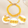 中國黃金（CHINA GOLD）足金五帝幣盤纏金錢幣黃金手飾轉(zhuǎn)運(yùn)珠手繩送男友七夕節(jié)情人節(jié)禮物 足金五帝錢幣盤纏手串 金重約4.8g 曬單實(shí)拍圖