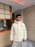 鴨鴨時(shí)空道宇系列短款三防羽絨服男女同款2025冬季新款泡芙加厚外套 月光白色 M (建議110-130斤) 曬單實(shí)拍圖