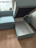 宜家（IKEA）BARSLOV寶施略三人布藝沙發(fā)床客廳小戶(hù)型折疊兩用沙發(fā)床 淺青灰色沙發(fā)帶貴妃椅 曬單實(shí)拍圖