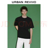UR2025夏季新款七夕男裝時(shí)尚休閑字母圖案圓領(lǐng)短袖T恤UMM450100 正黑 S 曬單實(shí)拍圖