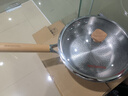 亞摩斯（Amos）鈦炒鍋 無涂層不粘家用內(nèi)壁純鈦30cm燃?xì)庠铍姶艩t通用平底炒菜鍋 銀色 30cm 曬單實拍圖