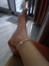 中國黃金（CHINA GOLD）竹節銀鈴鐺碎銀子腳鏈女銀輕奢新款情人情人節生日禮物送女朋友 [代寫(xiě)賀卡]碎銀子鈴鐺腳鏈  【品牌禮盒】 曬單實(shí)拍圖