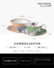 Wedgwood[11.11保價(jià)]【停產(chǎn)】花間舞蝶綠&藍2杯2碟骨瓷咖啡杯碟茶杯碟禮盒 花間舞蝶2杯2碟 曬單實(shí)拍圖