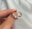 中國黃金（CHINA GOLD）銀兩小無猜情侶對戒2025新款男女款戒七夕情人節(jié)禮物送女朋友老婆 925銀兩小無猜女戒【品牌禮盒】 曬單實拍圖
