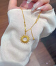 瑞諾黃金太陽花項鏈女新款時尚潮流鎖骨鏈999足金套鏈七夕禮物送女友 勿拍/精美包裝定金 曬單實拍圖