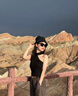 巧丂不規(guī)則掛脖吊帶女外穿美式小坎肩甜辣jazz上衣小背心內(nèi)搭短款夏季 黑色 均碼 曬單實拍圖