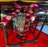 車馬象點翠鳳冠成品九龍九鳳冠3d立體拼圖玩具金屬拼裝模型國風手工結(jié)婚 九龍九鳳冠 +雞翅木罩 成品 曬單實拍圖