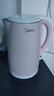 美的（Midea）電熱水壺家用電水壺?zé)畨?雙層防燙 0涂層食品級(jí)304不銹鋼 1500W快速沸騰 1.7L大容量 HJ1705 曬單實(shí)拍圖