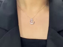 中國黃金（CHINA GOLD）S925銀項(xiàng)鏈女款彎月風(fēng)鈴花項(xiàng)鏈吊墜鎖骨鏈節(jié)日生日禮物送女友愛人 彎月風(fēng)鈴花項(xiàng)鏈 曬單實(shí)拍圖