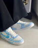 耐克（NIKE）定制板鞋Court蔚藍(lán)海岸海洋心跳炫酷時(shí)尚潮流百搭獨(dú)特禮盒活潑擦 藍(lán)白色 39 曬單實(shí)拍圖