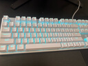 惠普（HP）GK200機(jī)械鍵盤有線辦公游戲鍵盤 20種背光燈效 87鍵電競(jìng)鍵盤鼠標(biāo)套裝電腦外設(shè)鍵鼠 皎月白【青軸】冰藍(lán)光 曬單實(shí)拍圖
