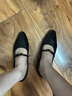 Bata時(shí)裝瑪麗珍2025春季新款牛皮復古通勤淺口淑女單鞋5801DAQ5 黑色 38 曬單實(shí)拍圖