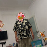 WASSUP HERMU官方花襯衫男夏季清新南亞風(fēng)沙灘度假夏威夷襯衣冰絲寬松短袖t恤 黑色 2XL （推薦145-165斤） 曬單實(shí)拍圖