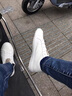 齊薩（QiSa）男鞋新款男士休閑鞋韓版潮流百搭休閑皮鞋男生小白鞋子男款板鞋 FH-錦鴻B-01白色 42 曬單實拍圖