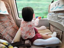 藍格兔高鐵睡覺神器帶娃兒童嬰兒飛機睡床車載充氣床墊動車二等座長途車 【米色豪華款】配無線電動氣泵 曬單實拍圖