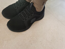 斯凱奇（Skechers）男鞋秋冬軟底網(wǎng)面鞋2025新款輕便休閑一腳蹬穿脫黑色運動(dòng)鞋男 8790257-BBK /黑色 39 曬單實(shí)拍圖