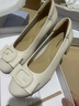天美意女鞋商場(chǎng)同款瑪麗珍鞋法式通勤女單鞋新款新BI272AQ5 米白 36 曬單實(shí)拍圖