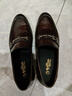 金利來（goldlion）男鞋沖孔皮鞋透氣樂福鞋時(shí)尚舒適商務(wù)休閑鞋58012018140A棕色40 曬單實(shí)拍圖