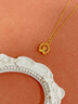 中國(guó)黃金（CHINA GOLD）黃金項(xiàng)鏈女足金摩天輪吊墜純金掛墜生日七夕情人節(jié)禮物送女友老婆 吊墜約0.6g*配銀鏈【甄選禮盒】 曬單實(shí)拍圖