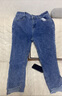 真維斯（JEANSWEST）牛仔褲女2025夏季高腰彈力垂墜感九分煙管褲開叉小個子淺藍(lán)L 曬單實拍圖
