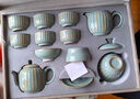 蘇氏陶瓷（SUSHI CERAMICS）汝窯茶具套裝豆綠水木年華開片功夫茶具禮盒裝節(jié)日送禮套組J0902 曬單實拍圖