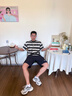 環(huán)球?qū)W生2025休閑夏季男鞋帥氣拼色新款vibe風透氣網(wǎng)面運動鞋老爹鞋 曬單實拍圖