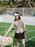 HEYTOPBBG【網(wǎng)球系列】冰涼修身運動外套瑜伽服女夏日戶外防紫外線防曬衣 西柚藕粉 M 曬單實拍圖