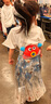 羅蒙女童馬面裙?jié)h服國風(fēng)新中式兒童套裝畢業(yè)演出服 天青色 套裝  130 曬單實拍圖