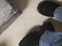 蘇系厚底德比鞋男增高鞋圓頭新款啞光樂(lè)福鞋男士休閑黑色英倫風(fēng)小皮鞋 啞光黑（黑色鞋帶）厚底增高7cm 42 曬單實(shí)拍圖