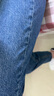 Lee25新413標準高腰小直腳五袋款中藍色女牛仔褲潮 曬單實(shí)拍圖