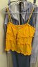 UR2025夏季新款女裝多巴胺木耳邊打攬紐扣吊帶衫UYL250065 橘黃 (領(lǐng)口偏低) XS 曬單實(shí)拍圖