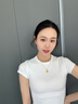FUSSEM足金月亮生肖虎黃金老虎吊墜虎年本命年禮物小金虎轉(zhuǎn)運珠項鏈純金 足金抱月虎吊墜【贈金色項鏈】 曬單實拍圖