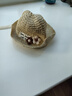 獺惠 兒童草帽 夏季遮陽帽草帽沙灘大檐夏季兒童蕾絲漁夫帽太陽帽 米色 頭圍49-52cm 曬單實(shí)拍圖