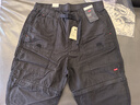 Levi's李維斯春季男士戶外山系穿搭可拆卸兩穿傘兵直筒黑色休閑褲 黑色 M 曬單實拍圖