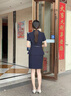 五沃短袖職業(yè)裝女裝套裝氣質(zhì)4s珠寶金酒店前臺(tái)經(jīng)理美容院接待銷售工服 藍(lán)色西裝+短裙 L 曬單實(shí)拍圖