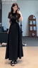 LIZONGXI法式赫本風(fēng)黑色連衣裙子女夏季2025新款高級(jí)感禮服裙氣質(zhì)收腰長(zhǎng)裙 黑色【短袖長(zhǎng)款】 S 【80-100斤】 曬單實(shí)拍圖