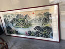 彌錦純手繪字畫(huà)名人手工真跡高檔掛畫(huà)辦公室背景墻山水聚寶盆客廳裝飾 CT-1540-聚寶盆 手繪+有機(jī)玻璃+胡桃色木框208*88 曬單實(shí)拍圖