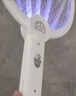 超威電蚊拍基孔肯雅熱家用充電式滅蚊拍紫光誘蚊滅蚊燈帶底座燈拍兩用 曬單實(shí)拍圖