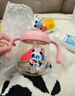 貝親兒童牛奶杯1-3歲寶寶喝水喝奶PPSU直飲奶瓶雙吸管水杯 粉色330mL 曬單實(shí)拍圖