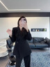 依伊純酒紅色西裝套裝女2025新款春秋主持人高端職業(yè)氣質(zhì)女神范西服正裝 兩扣棗紅色西裝 S 曬單實拍圖