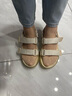 73Hours女鞋慵懶調(diào)調(diào)2024夏季新品純色厚底魔術(shù)貼一字拖 米白 37 曬單實(shí)拍圖
