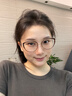 創(chuàng)果 近視眼鏡女防藍(lán)光輻射平光鏡茶框 貓眼鏡框方圓臉?biāo)仡伩膳溆卸葦?shù) 【升級(jí)-輕鈦】冰美式茶7214-c4 單鏡框（可試戴） 曬單實(shí)拍圖