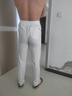 皮爾卡丹（pierre cardin）休閑褲男夏季薄款寬松直筒彈力長(zhǎng)褲子男含桑蠶絲高端男裝 白色 XL 曬單實(shí)拍圖