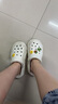 鉑吶苓洞洞鞋女厚底增高夏季新款eva踩屎感沙灘海邊包頭涼拖鞋洞洞鞋 米白【可愛貓咪8顆】 37-38 曬單實拍圖